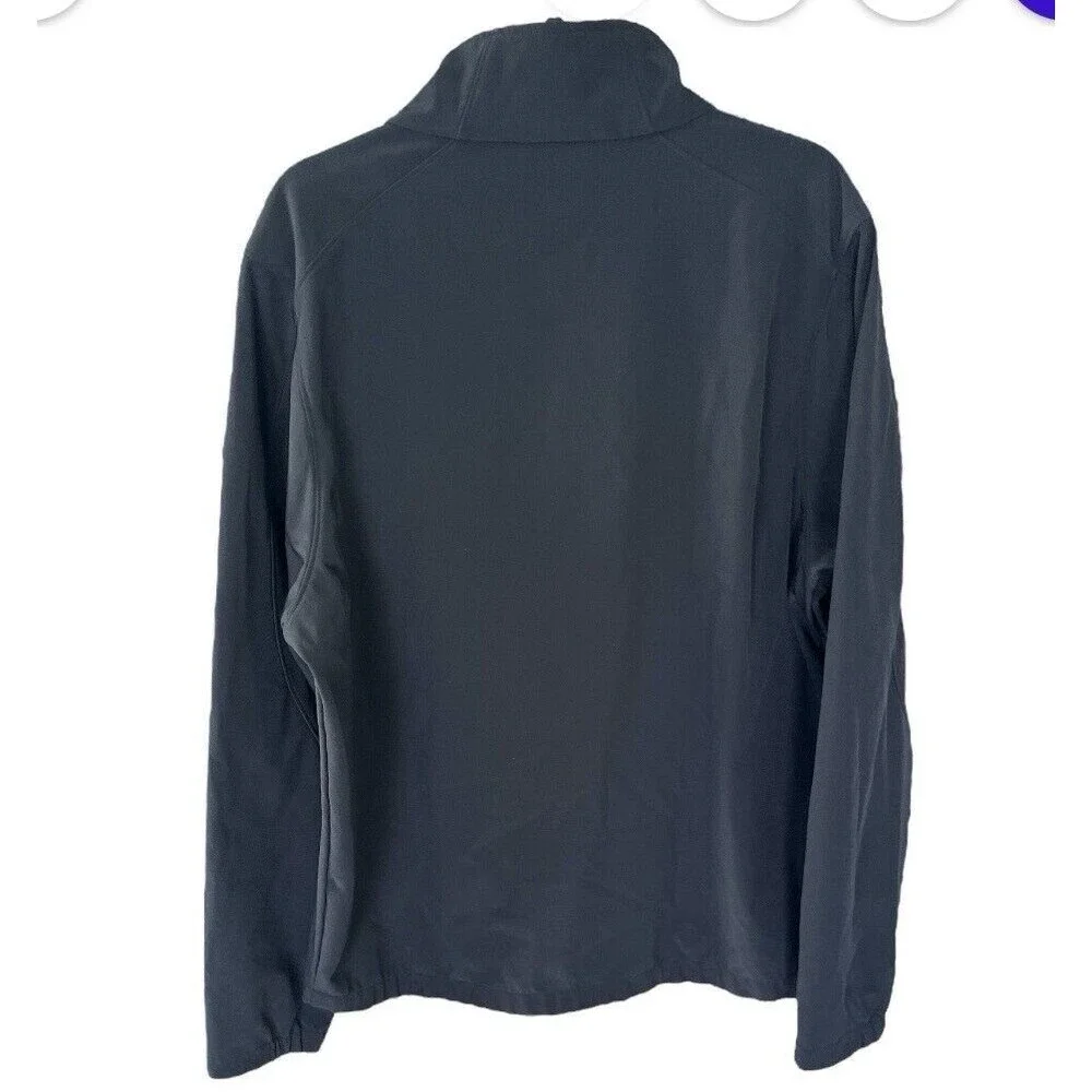 Black Diamond Full Zip‎ Soft Shell Jacket Zip Pockets Mens X-Large Black